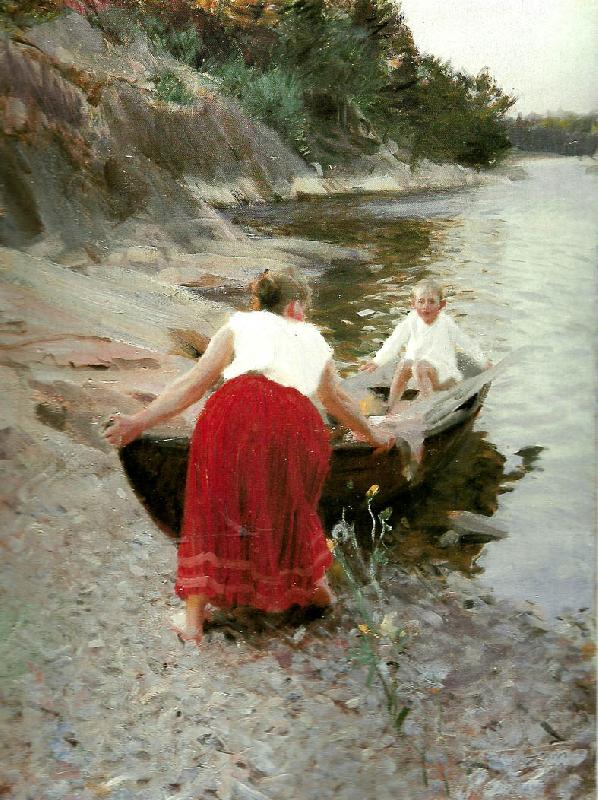 Anders Zorn femme au jupon rouge Germany oil painting art